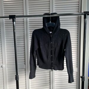 Black Hooded Women's Sweater